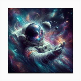 Astronaut In Space 2 Canvas Print