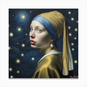 Girl With A Pearl Earring Art Print 1 Canvas Print