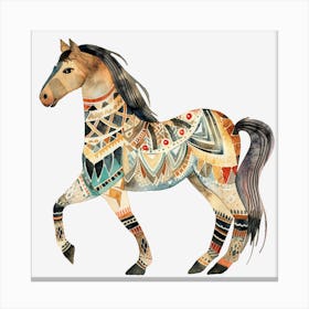 Horse Indian Art Canvas Print