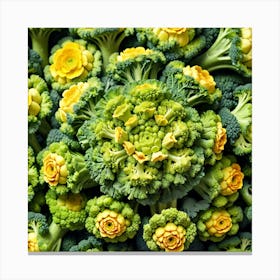 Close Up Of Broccoli 4 Canvas Print