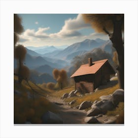Cabin In The Mountains 6 Canvas Print