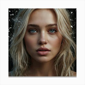 Girl With Blue Eyes Canvas Print