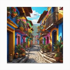 Colombian Festivities Ultra Hd Realistic Vivid Colors Highly Detailed Uhd Drawing Pen And Ink (47) Canvas Print