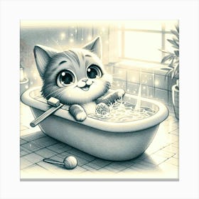 Feline Cat Creative Artwork Illustration 134 Canvas Print