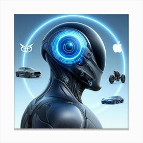 Robots And Cars Canvas Print