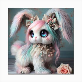 Bunny with Accessories Canvas Print