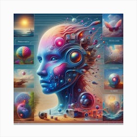 Psychedelic Portrait Canvas Print