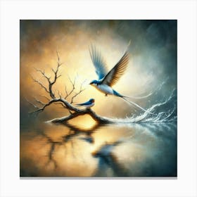 Swallows In Flight Canvas Print