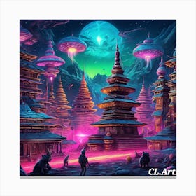 Alien City Canvas Print