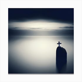 Cross In The Water Canvas Print