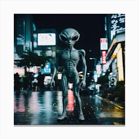 Alien In The City Canvas Print