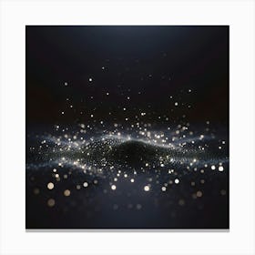 Abstract Sparkles On Black Background Canvas Print