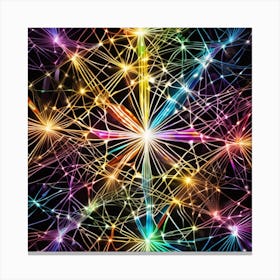 Abstract Colorful Fractal Pattern Canvas Print