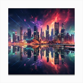 Futuristic Cityscape Canvas Print