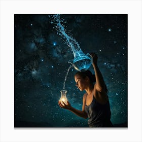 Girl With A Teapot Canvas Print