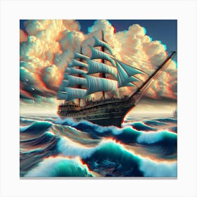 Ship In The Ocean 1 Canvas Print