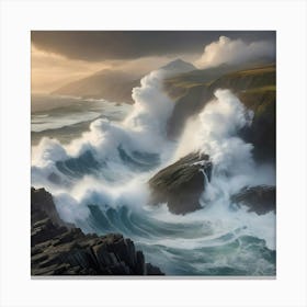 Dynamic Landscapes: These images capture the raw power and energy of natural forces, from crashing waves against rugged coastlines to towering mountains shrouded in mist. They convey a sense of awe-inspiring grandeur, reminding us of the Earth's incredible capacity for both creation and destruction. Canvas Print