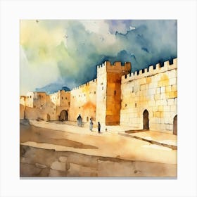 Jerusalem City Wall Art  Canvas Print