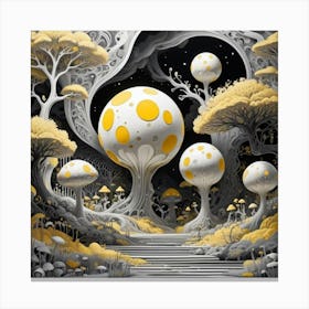 Mushroom Forest Canvas Print