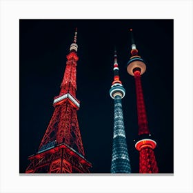 Tower At Night Canvas Print