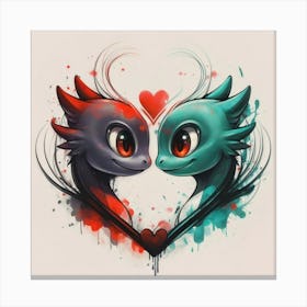 Dragon Love Canvas Print