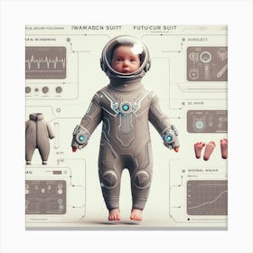 Space Suit Baby Canvas Print