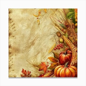 Thanksgiving Background Canvas Print