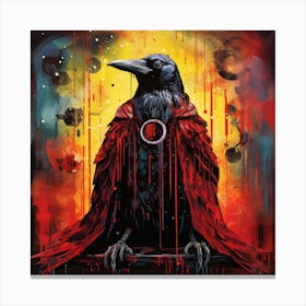 Crow Rainbow Canvas Print