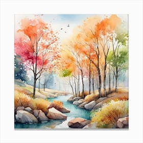 Autumn River Canvas Print