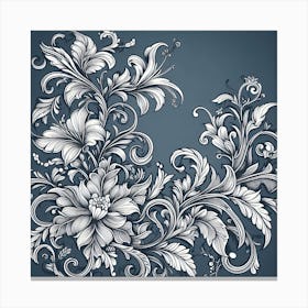 Ornate Floral Pattern 4 Canvas Print