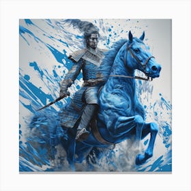 Blue Horse 3 Canvas Print