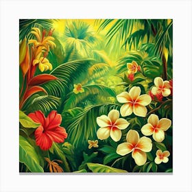 Tropical Jungle Art Canvas Print