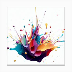Colorful Paint Splash Canvas Print Canvas Print