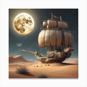 Ship In The Desert Canvas Print