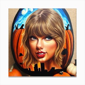 Taylor Swift Pumpkin 6 Canvas Print