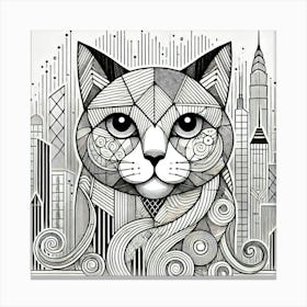 Lynx Bridge City Cat Canvas Print