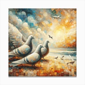 Pigeons 11 Canvas Print