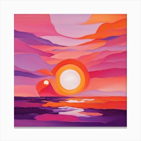 Sunset Over The Ocean 20 Canvas Print