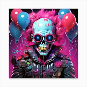 Skeleton With Balloons 1 Canvas Print