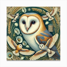 william morris Barn Owls Canvas Print