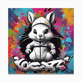 Graffiti Bunny Canvas Print