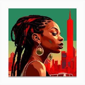 Woman With Dreadlocks Canvas Print