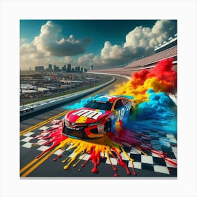 Nascar Car Painting Canvas Print