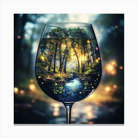 Forest In A Wine Glass Canvas Print