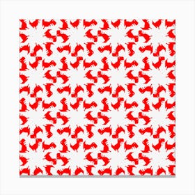 Abstract Red Pattern Canvas Print