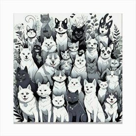 Group Of Cats Canvas Print