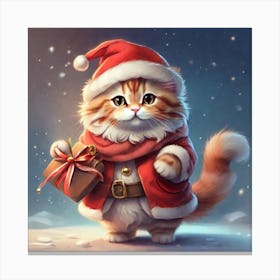 Christmas Cat 3 Canvas Print