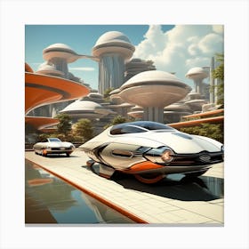 Futuristic Cityscape 205 Canvas Print