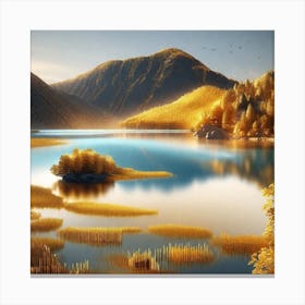 Autumn Lake 4 Canvas Print