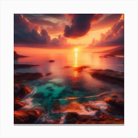 Sunset Stock Videos & Royalty-Free Footage Canvas Print